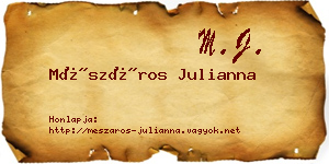 Mészáros Julianna névjegykártya