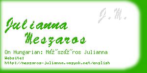 julianna meszaros business card